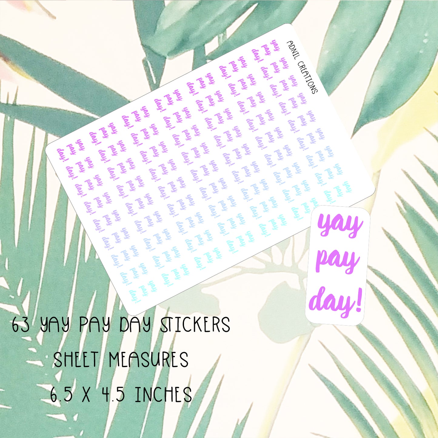 Pay day ombre | Planner stickers - Adnil Creations