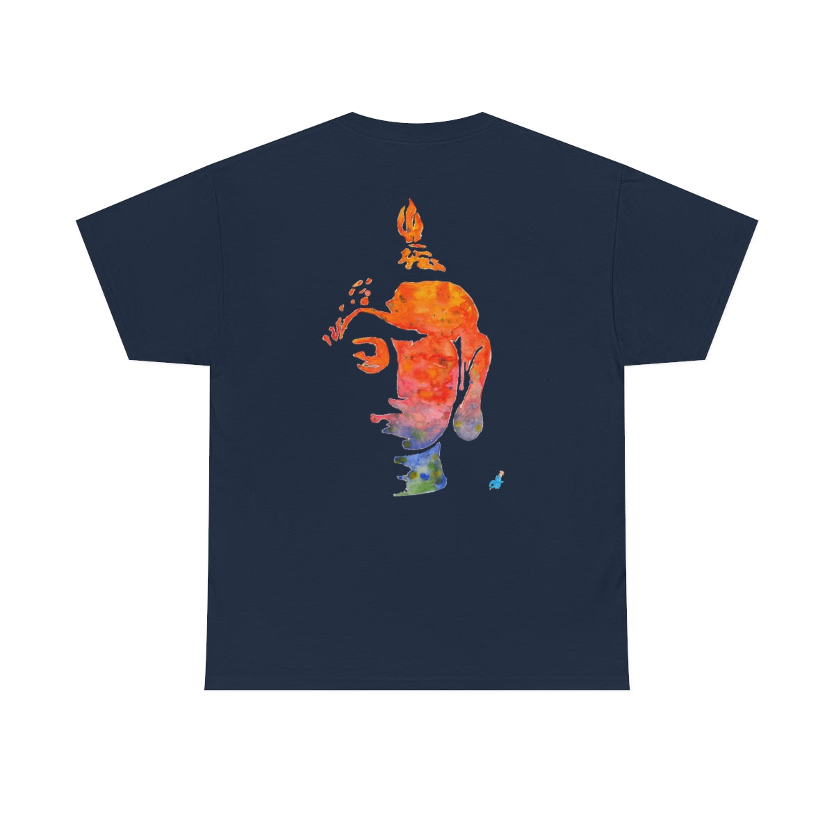 Watercolour Buddha Head Yoga Tee | Unisex Heavy Cotton Tee-T-Shirt-Adnil Creations