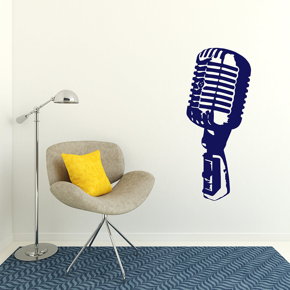 Vintage microphone | Wall decal-Wall art-Adnil Creations